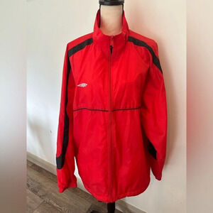 Vintage Umbro  Training Red Jacket Windbreaker Size XL Mint Condition